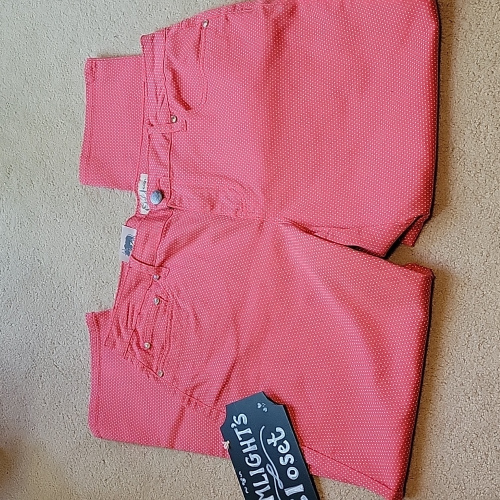 Earl Jeans Polka Dot Jeans 12 Pink White New